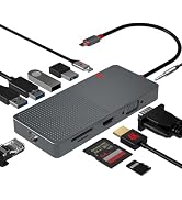 ANYPLUS USB C Hub,Laptop Docking Station Dual Monitor,11 IN1 USB C Dongle Multiport Adapter, VGA,...