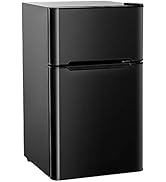 ARLIME Mini Fridge with Freezer, 3.2 Cu. Ft, Compact Refrigerator w/Double Reversible Door, Remov...