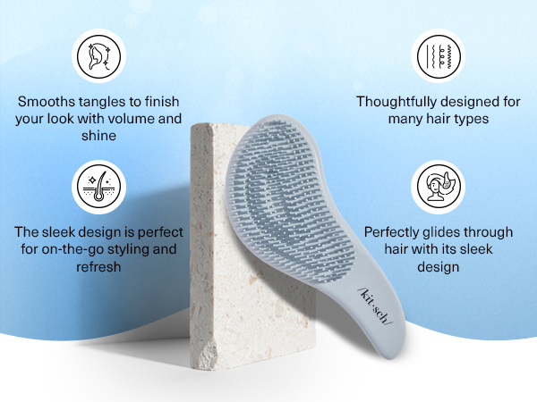 haze blue hair brush detangling conditioner baby hair comb blue comb metal purse bristle hair brush