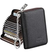 FurArt Credit Card Wallet, Zipper Card Cases Holder for Men Women, RFID Blocking, KeyChain Wallet...