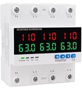 KNMIPJD Three-Phase Four-Wire Voltage Monitoring Relay AC/DC 110V 63A Adjustable Over and Under V...