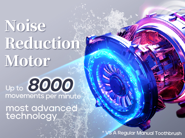 Noise reduction motor up to 8000 Movements per minute