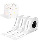 Label Maker Tape for D30 D32 D10 D35 Q30 Label Maker, Black on White, 14 x 30 mm (0.55 x 1.18 Inc...