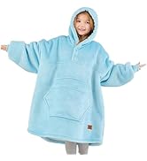 Degrees of Comfort Wearable Blanket Hoodie for Kids Teens, 6-13 YR Girls Boys, Soft &amp; Cozy Sherpa
