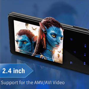 2.4 inch HD screen video audio playback LED touch buttons A-B repeat shuffle date time alarm clock