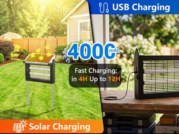 solar panel bug zapper outdoor