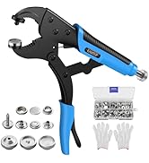 Kamtop Snap Fastener Tool Kit - Adjustable Snap Fastener Plier with 30 Sets Metal Snaps, Snap But...