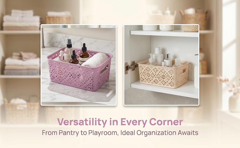 plastic storage basket