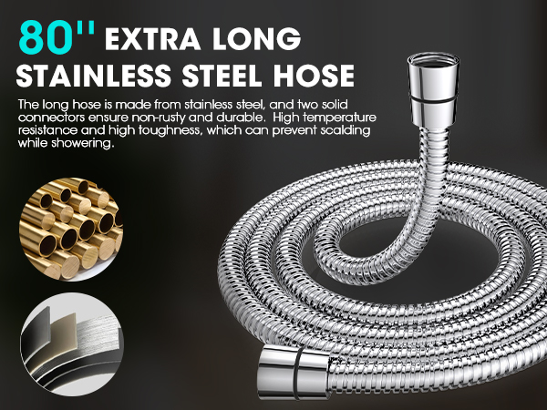 handheld shower head with hose
