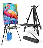 VAIIGO Easel Stand for Painting Artist Easel Stand Adjustable Height 20" to 61" Metal Tripod Art ...