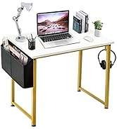 Lufeiya Small Computer Desk White Writing Table for Home Office Small Spaces 31 Inch Modern Stude...