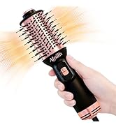Aleath Hair Blow Dryer Brush for Travel: Mini Hot Air Brush with Auto Dual Voltage - Fast Blowout...