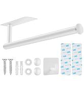 2nd Gen Paper Towel Holder Under Cabinet No Drilling, [More Sturdy] Self Adhesive or Drilling Pap...