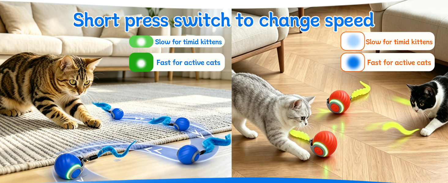 interactive automatic cat toy ball