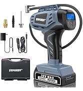 Sypousy Portable Air Compressor,Cordless Tire Inflator 160PSI Air Tire Pump with 20V Rechargeable...
