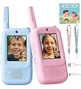 Video Walkie Talkies for Kids, Handheld 2 Pack Rechargeable Video Walkies Talkies, Indoor Outdoor...