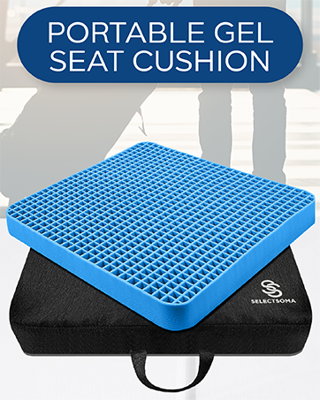 Portable Gel Seat Cushion Travel Car Truck Wheelchair Pregnancy Gaming Cocyx Sciatica Tailbone pain