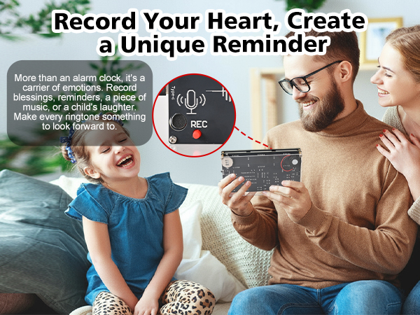 Recording your voice, create a unique reminder