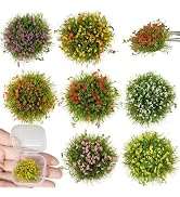 Warmtree 14 Pcs Large Static Grass Bushy Tufts Lowland Shrubs Tuft Terrain Model Kit for Train La...