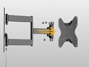 Detachable VESA plate allows quick and easy TV installation