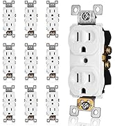 Faith [10-Pack] Duplex Receptacle Outlet, Tamper-Resistant 3-Prong Outlet Receptacle, 3-Wire, Sel...