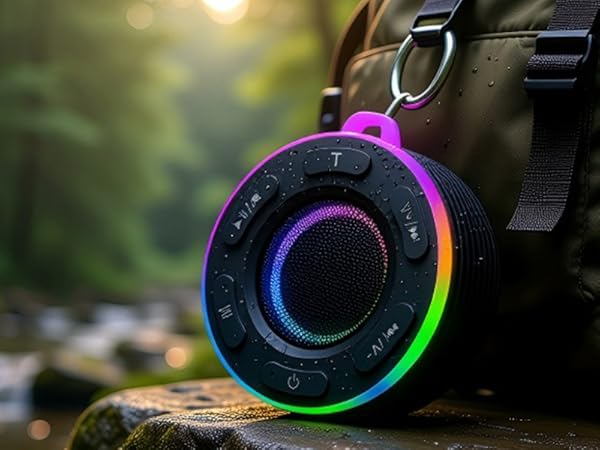 Bluetooth Portable Shower Speaker with Led Light