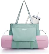 sportsnew Yoga Mat Bag Tote Yoga Gym Bags For Women Men with Waterproof Wet Pocket &amp; Hook-and-loo...
