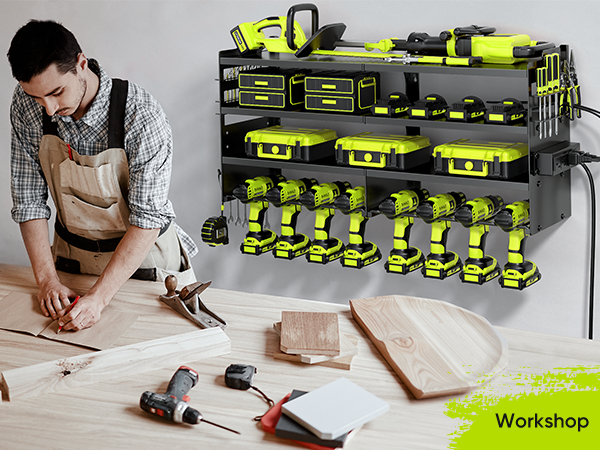 Power Tool Organizer Charging Station