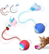 FurryJoy 2PCS Interactive Cat Toys Smart Ball for Cats and Dogs, 360° Automatic Rolling Chase, 2 ...