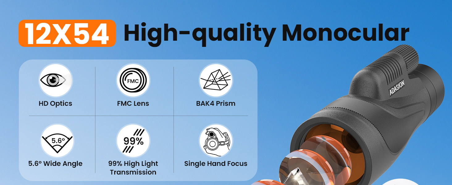 12X54 High-quality Monocular