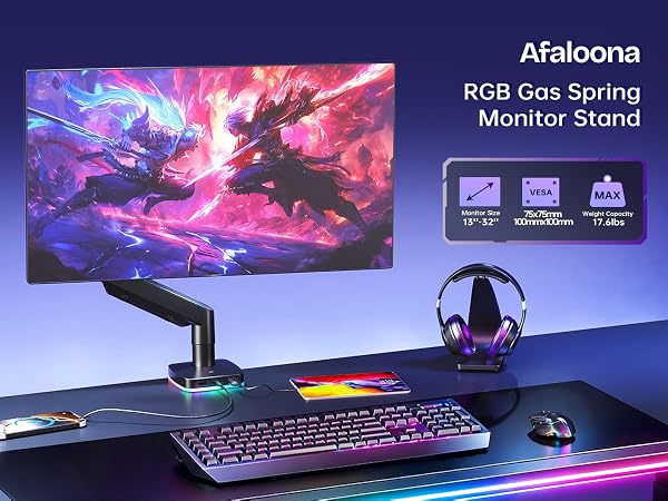 RGB Monitor Stand with usb hub