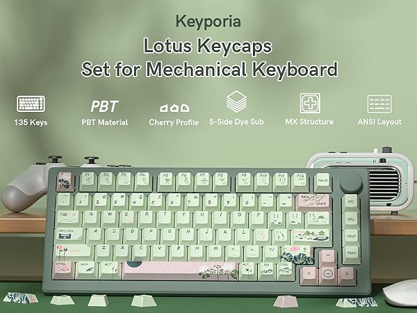 Lotus Keycaps Set for Mechanical Keyboard