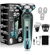 Electric Razor for Men,Mens Electric Razors for Shaving face,LED Display/Waterproof/Rechargeable ...