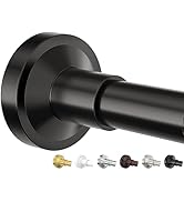 Bonpally Adjustable Tension Curtain Rod, 32-75 Inches Non-Slip Stainless Steel Shower Curtain Rod...