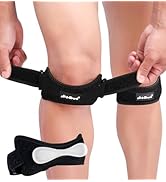 HiRui 2 Pack Knee Brace with Gel Pad Knee Patella Straps for Pain Relief, Patella Tendon Stabiliz...