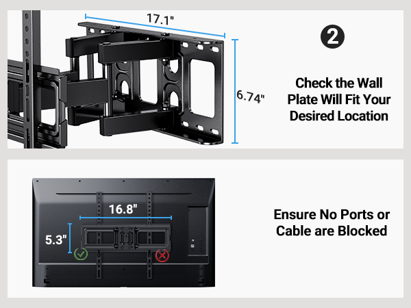 pipishell full motion tv wall mount