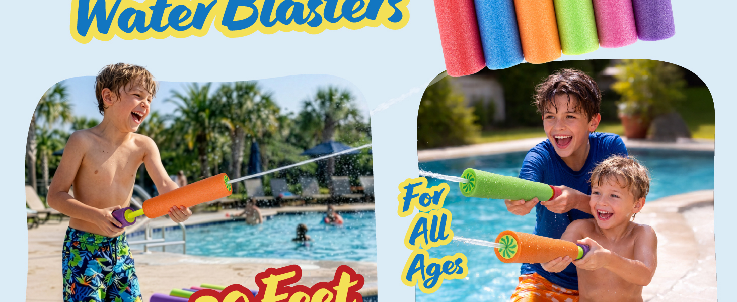 Foam Blaster Water Guns 6 Pk