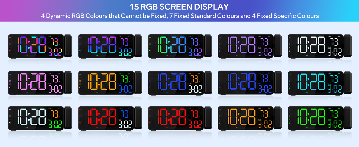 projection alarm clocks for bedrooms