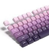 Womier Japanese Keycaps - MOA Keycaps, PBT Keycaps 75 Percent, Gradient Purple Keycaps Dye-Sublim...