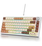 Guffercty kred 75% Mechanical Keyboard with Knob, Gasket Mouted Silent TKL Gaming Keyboard 75 Per...