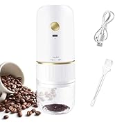 LUODIRGB Portable Burr Coffee Grinder, Rechargeable Electric Coffee Bean Grinder, Cordless Small ...