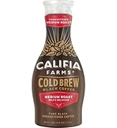 Califia Farms - Pure Black Medium Roast Cold Brew Coffee, 48 Oz, 100% Arabica, Plant Based, Vegan...