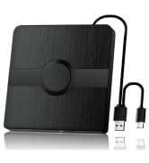 Wbacon External Blu Ray Drive, BD Player with Read/Write Capability Portable Blu-ray Player with ...