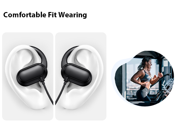 wired earbuds 3.5mm over ear open ear for kids students