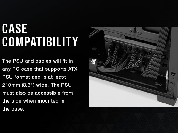 psu with side connectors, side connectors psu, modular psu, pc power supply