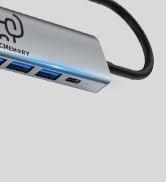 USB C Hub 7-in-1 with 4K HDMI Splitter, 100W PD Charging, USB 3.0/2.0 Ports, SD/TF Card Reader &amp; ...