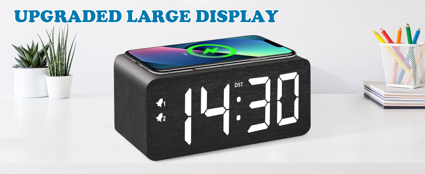 URAYCO Wooden Digital Alarm Clock