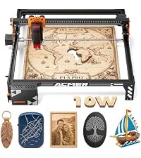 ACMER P1 S Pro 10W (10000mW) Laser Cutter & Engraver Machine,with 380×370mm Large Working Area, WiFi...