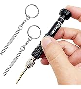 PTSLKHN Eyeglass Screwdriver, 5-in-1 Multifunctional Small Screwdriver, S2 Steel Glasses Screwdri...