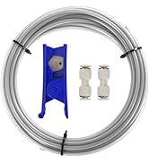 Sovol PTFE Tube 2.5mm ID 4mm OD, Length 5M/ 16.4ft, with 2 Couplers and Tubing Cutter for Bambu l...